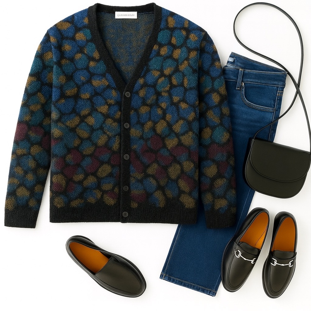 Rebecca Taylor Multicolor V-Neck Button Cardigan - Multicolor - Picture 13 of 13